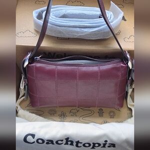 NWT Coach Alter Ego Small Slouchy Shoulder Bag, Merlot W/ Two Straps & Dustbag
